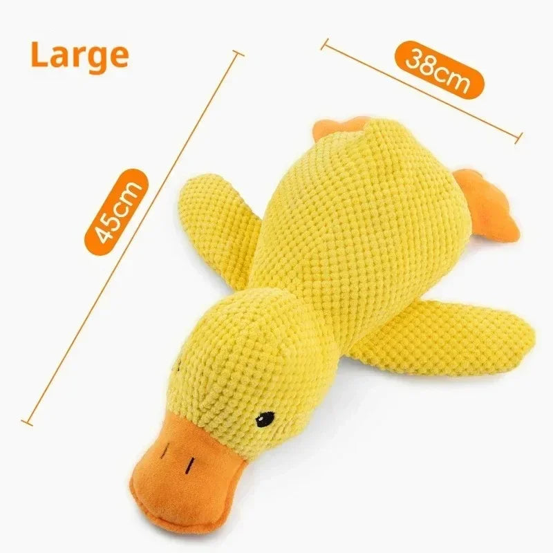 Dog~toy plush companion sleeping duck bite resistant teeth grinding sound relief duck sound toy