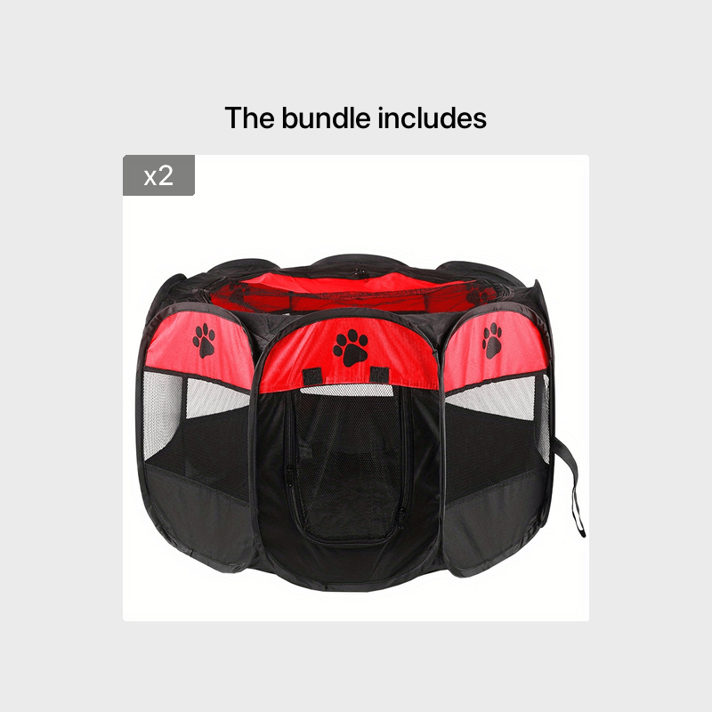 Octagonal Pet Fence Tent Oxford Cloth Scratch-Resistant Foldable Dog Cage for Dogs and Cats, Kennel Nest