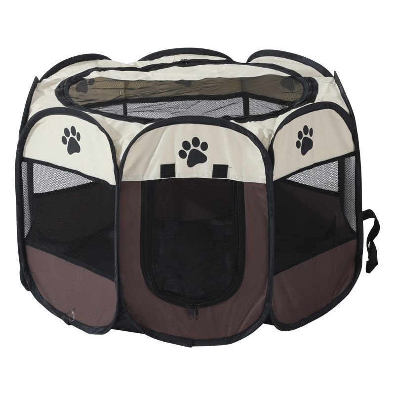 Octagonal Pet Fence Tent Oxford Cloth Scratch-Resistant Foldable Dog Cage for Dogs and Cats, Kennel Nest