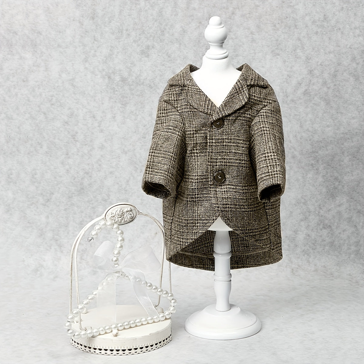 Plaid Print Pet Suit Jacket for Dog And for Wedding Formal Clothes Christmas Gift