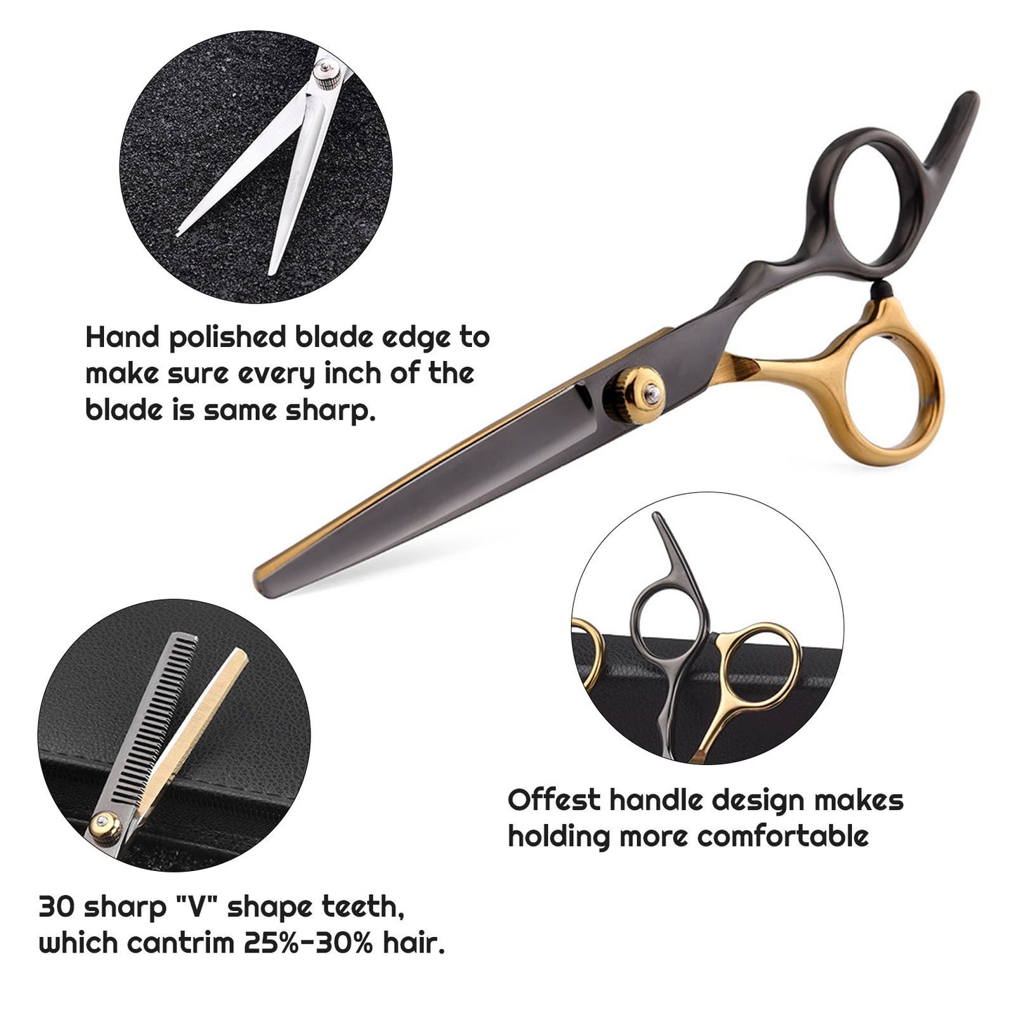 Hair Cutting Scissors, Professional Barber Shears Set with Hair Scissors Thinning Shears, for Men Women Pet