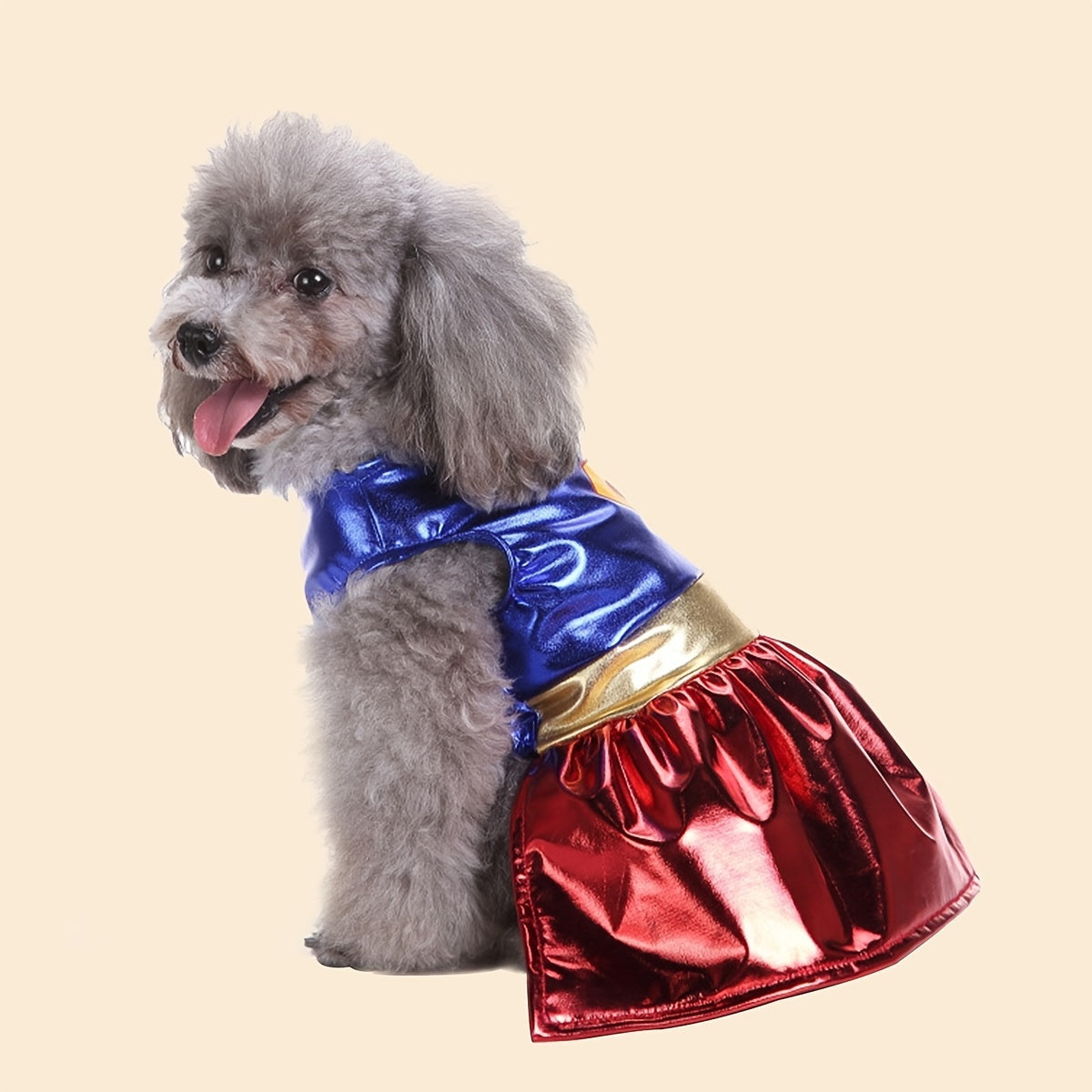 Pet Transformation Outfit/Super Paw Dress/Pet Dressup/Pet Costume/Geometric Pattern/Stylish Pet Fashion/Soft Pet Wear/Comfortable Fit/Small Pet Clothes/Animal Costume/Costume Collectors/Pet Owners