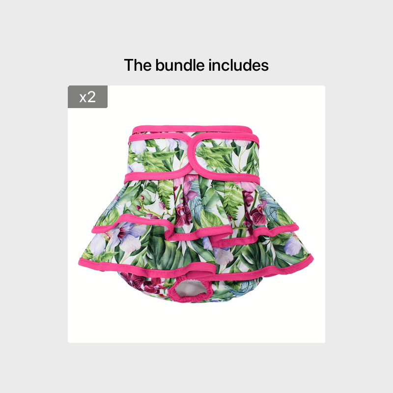 1pc Reusable & Washable Female Dog Diaper in Vibrant Floral Patterns | Soft, Breathable Polyester | Ideal for Heat Cycle & Incontinence | Easy to Use & Clean, Heat Cycle Care|Stylish Pet Wear|Washable Pet Item, Doggie Diapers