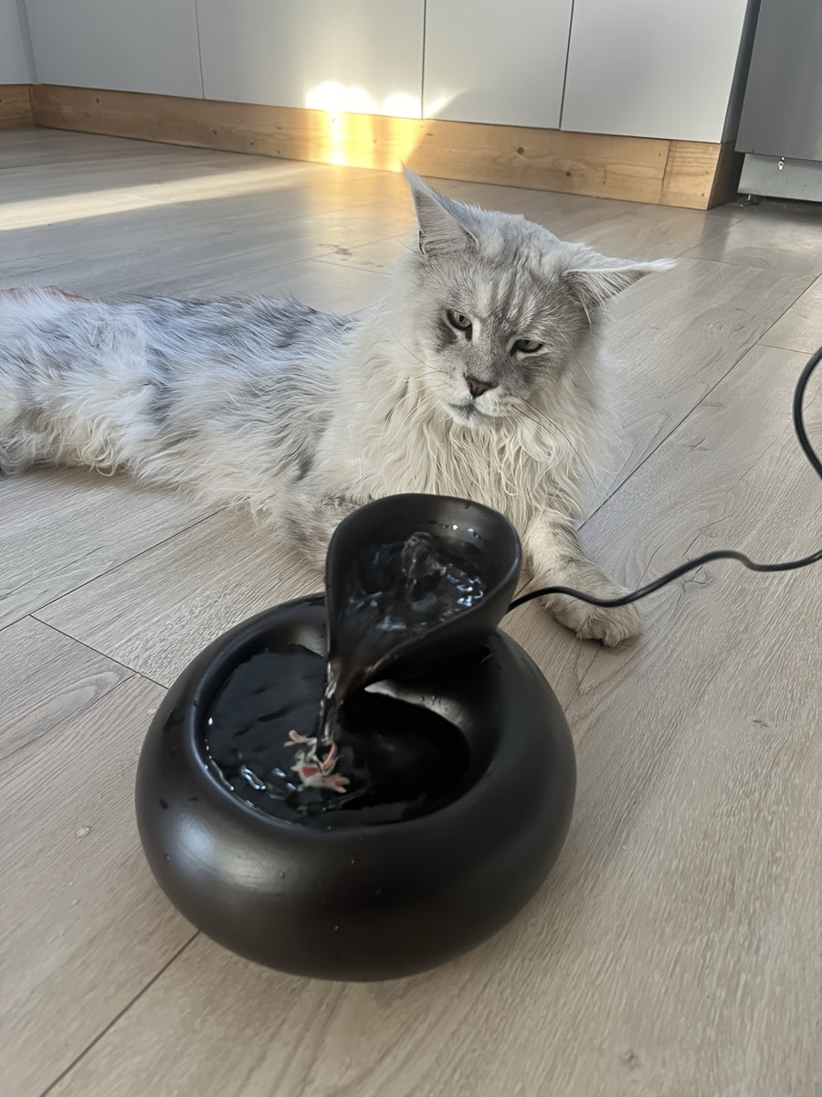 [Automatic Pet Water Dispenser] USB-Powered Automatic Pet Water Dispenser with Replaceable Filter | Modern Blue Design with White Accents, Hygienic Water Bowl for Cats & Dogs, No Battery Needed, Cat Water Fountain, Pet Hydrat