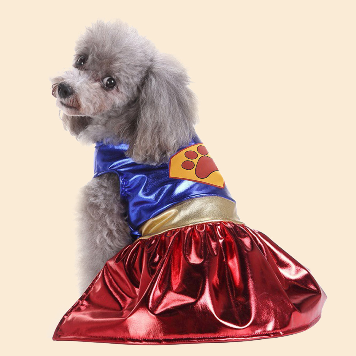 Pet Transformation Outfit/Super Paw Dress/Pet Dressup/Pet Costume/Geometric Pattern/Stylish Pet Fashion/Soft Pet Wear/Comfortable Fit/Small Pet Clothes/Animal Costume/Costume Collectors/Pet Owners