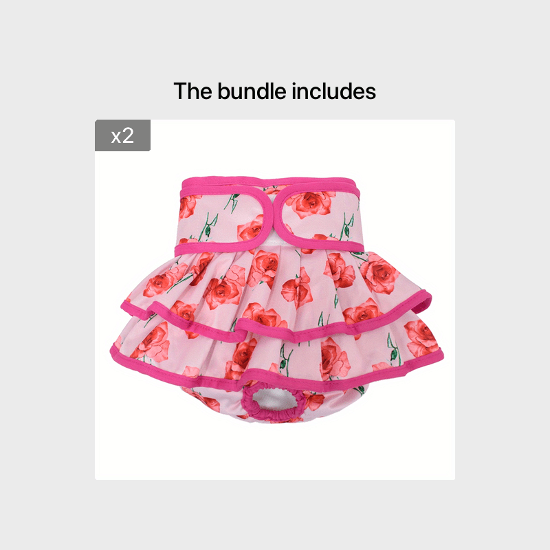 1pc Reusable & Washable Female Dog Diaper in Vibrant Floral Patterns | Soft, Breathable Polyester | Ideal for Heat Cycle & Incontinence | Easy to Use & Clean, Heat Cycle Care|Stylish Pet Wear|Washable Pet Item, Doggie Diapers