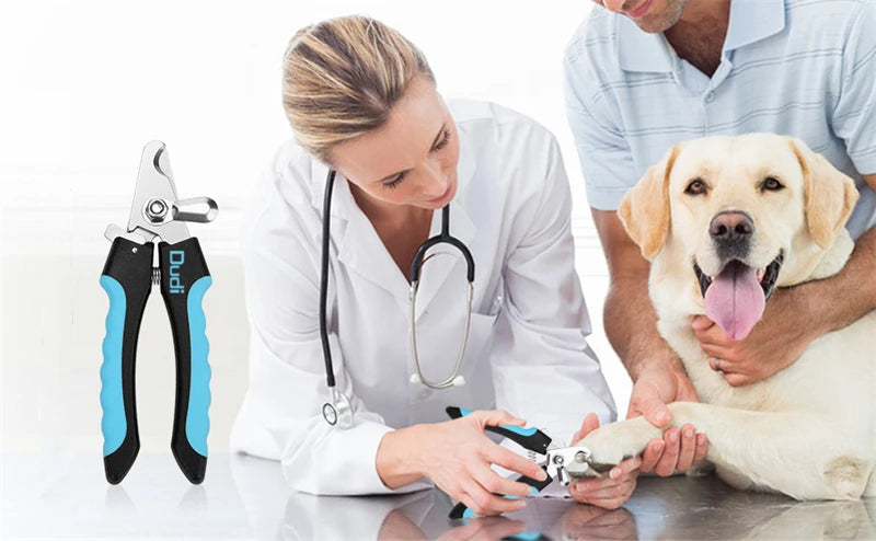 Cortador de unhas profissional para animais de estimação com guarda de segurança tesoura de aço inoxidável gato cão para cuidados com as garras suprimentos de preparação tamanho se encaixa