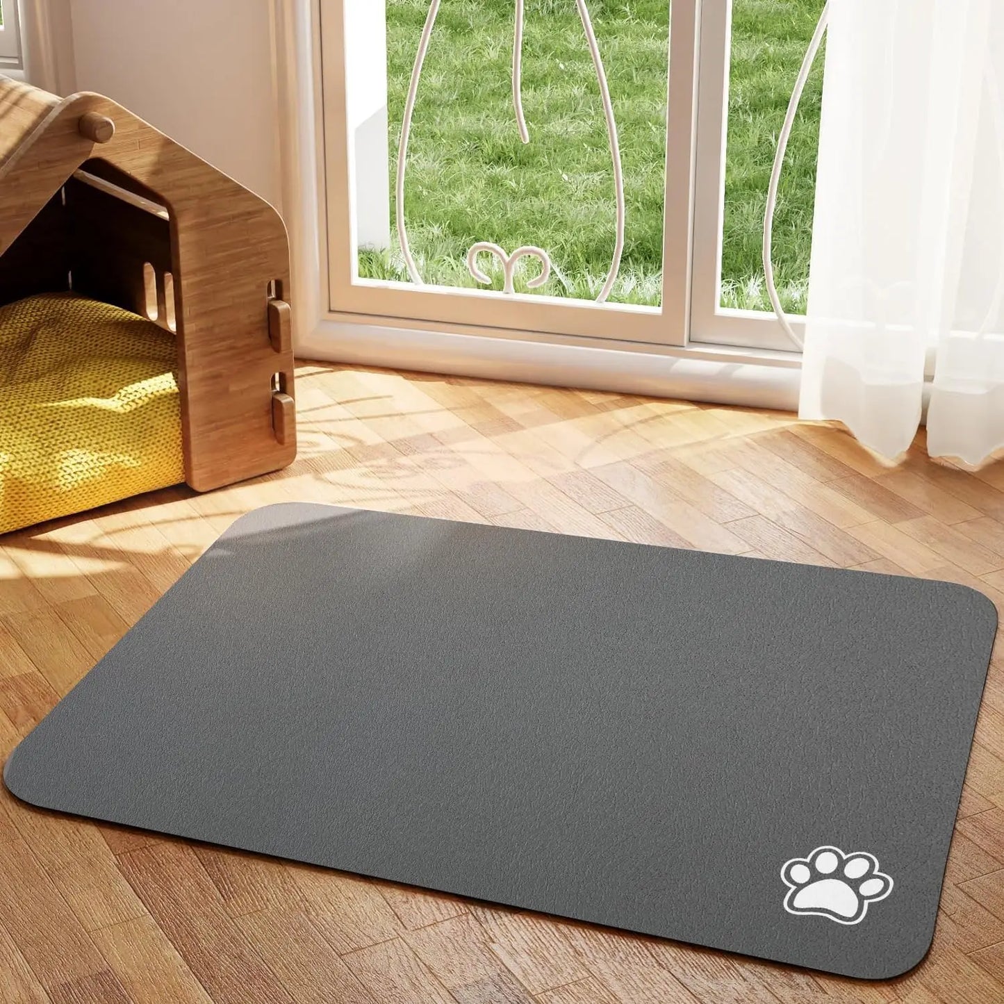 Tapete Absorvente para Alimentação de Animais de Estimação, Tapete para Cães e Gatos para Comida e Água, Fácil de Limpar, Tapetes para Animais de Estimação de Secagem Rápida para Bebedores Desordenados