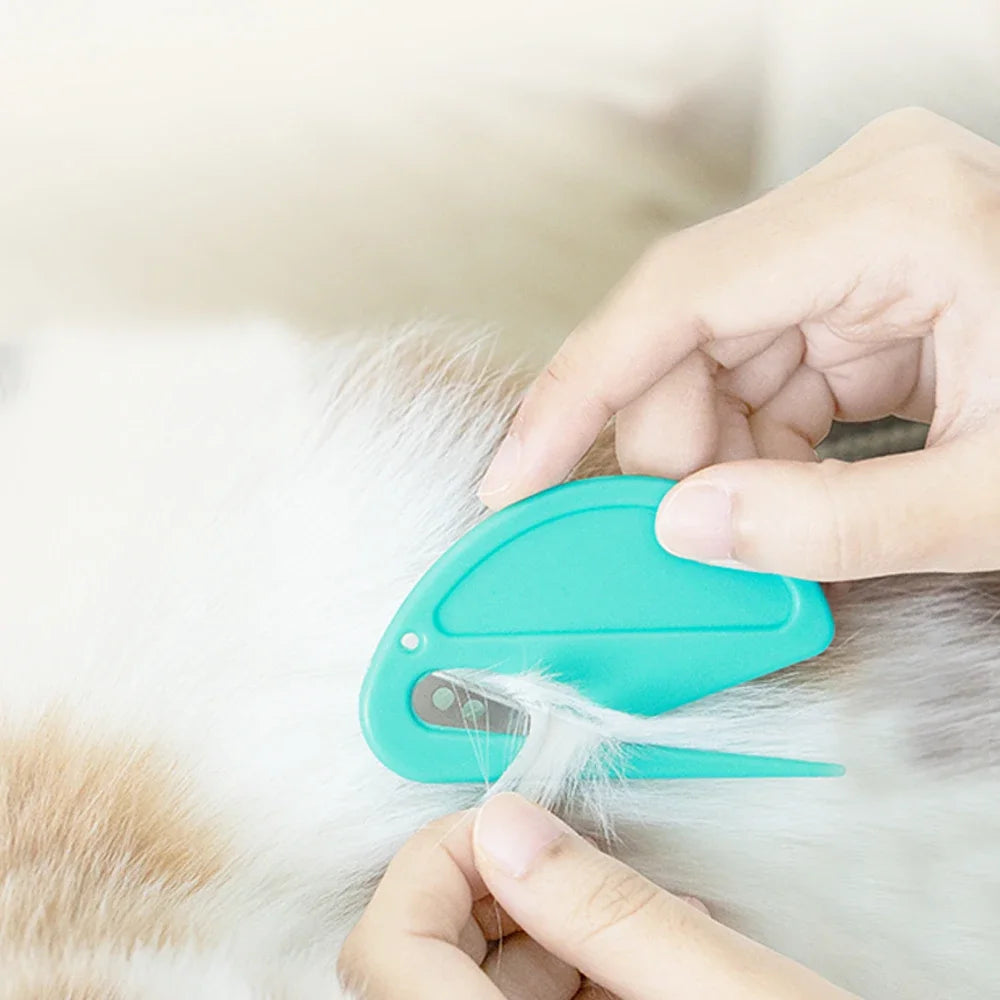 Nó para remoção de pelos de animais de estimação, cachorro 2024, faca sem nó, derramamento, guarnição, inoxidável, efetivamente seguro, acessórios para gatos, tesoura