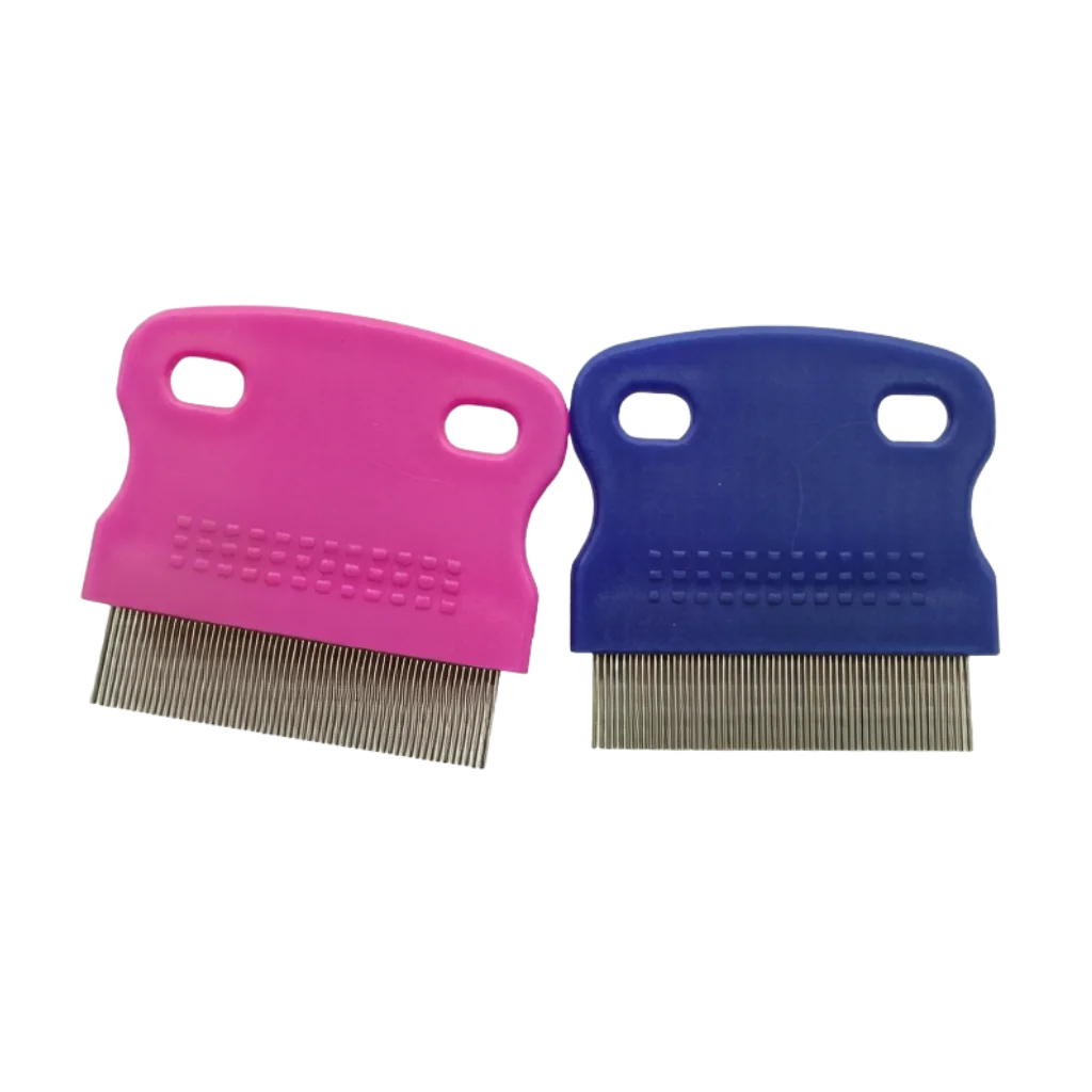 Flea Comb Cat Grooming Comb Set 2 Pcs/set Removes Mucus and Crust Small Lice Flea Combs Cats Supplies Pet Comb