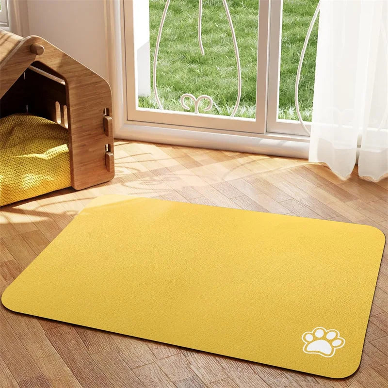 Tapete Absorvente para Alimentação de Animais de Estimação, Tapete para Cães e Gatos para Comida e Água, Fácil de Limpar, Tapetes para Animais de Estimação de Secagem Rápida para Bebedores Desordenados