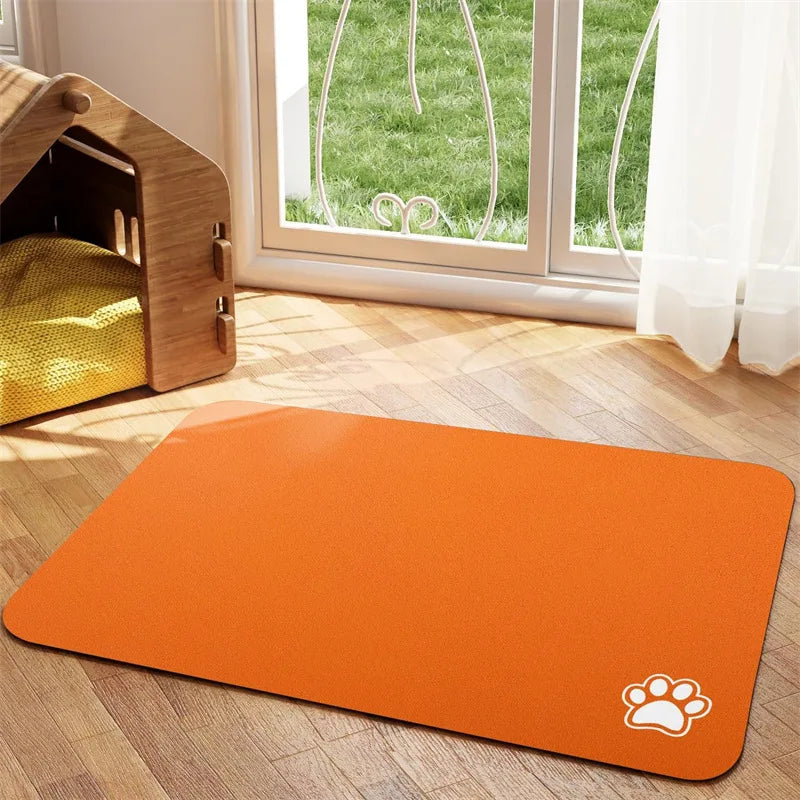 Tapete Absorvente para Alimentação de Animais de Estimação, Tapete para Cães e Gatos para Comida e Água, Fácil de Limpar, Tapetes para Animais de Estimação de Secagem Rápida para Bebedores Desordenados