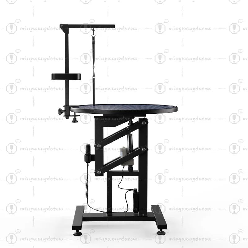 Mesa de Tosa Pneumática para Animais de Estimação, Estação de Tosa Rotativa Redonda, 360 °   Mesa Giratória para Banho de Animais de Estimação, Suporte para Higiene de Cães e Gatos