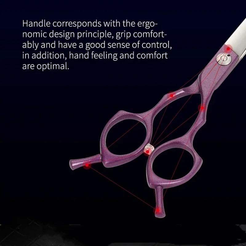 wingsbro 7 inch Pet Curved Scissors Stainless Steel Dog Grooming Shears Cat Curved Scissors Special Designed For Pet Grooming