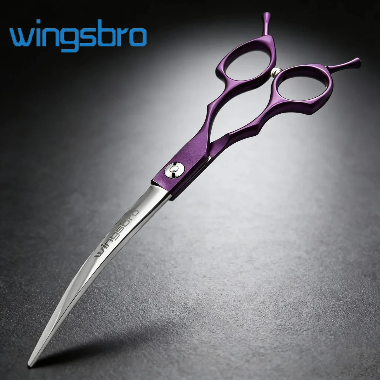 wingsbro 7 inch Pet Curved Scissors Stainless Steel Dog Grooming Shears Cat Curved Scissors Special Designed For Pet Grooming