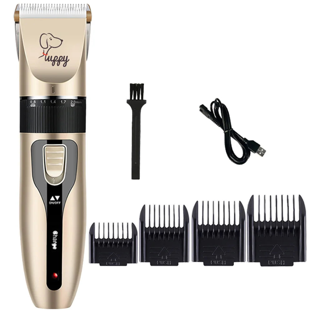Máquina de cortar cabelo para animais de estimação/gato/coelho, aparador profissional, conjunto de barbeador para animais de estimação, sem fio, recarregável, promoções