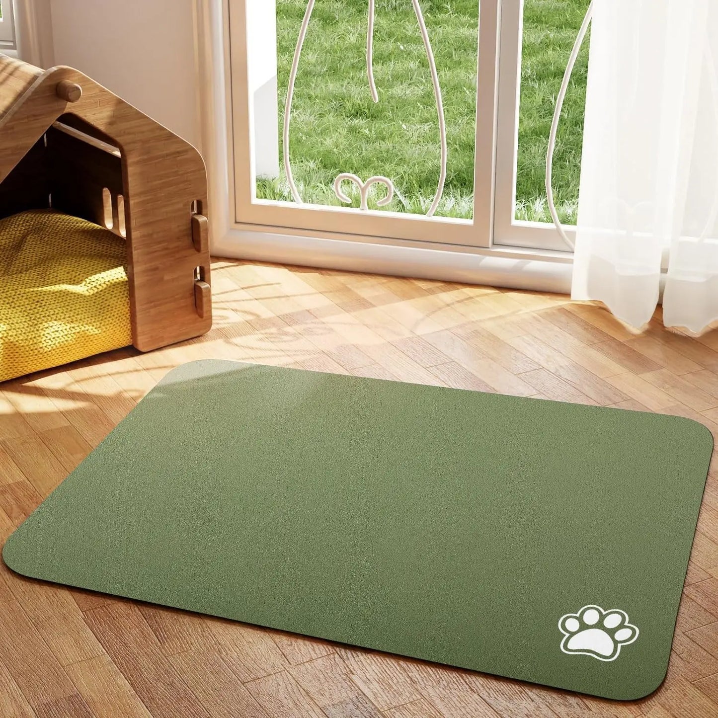 Tapete Absorvente para Alimentação de Animais de Estimação, Tapete para Cães e Gatos para Comida e Água, Fácil de Limpar, Tapetes para Animais de Estimação de Secagem Rápida para Bebedores Desordenados