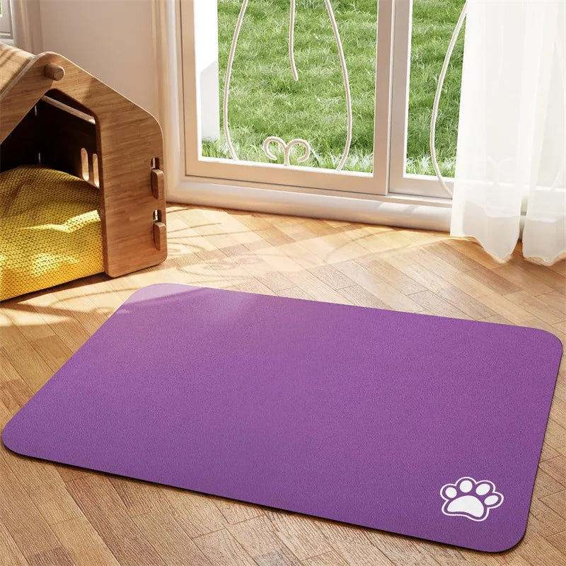 Tapete Absorvente para Alimentação de Animais de Estimação, Tapete para Cães e Gatos para Comida e Água, Fácil de Limpar, Tapetes para Animais de Estimação de Secagem Rápida para Bebedores Desordenados
