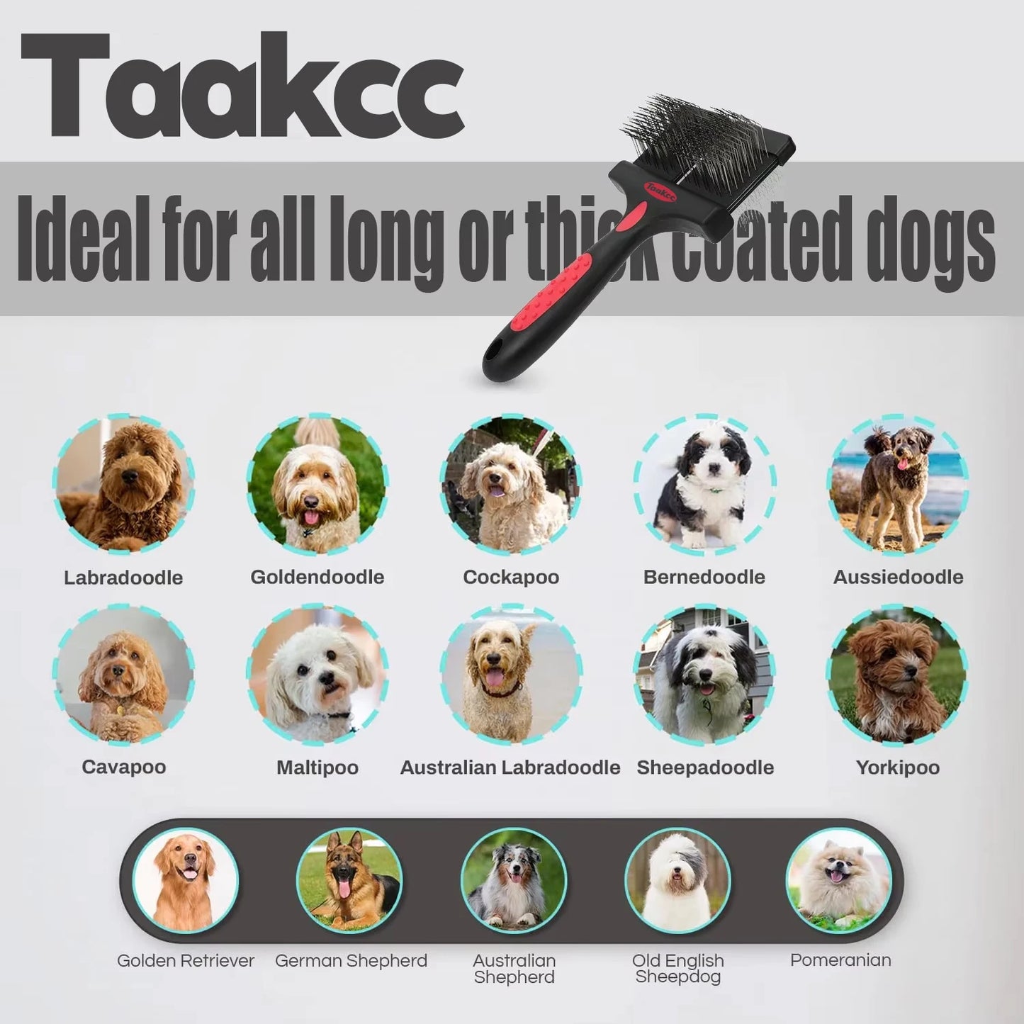 Escova dupla face para animais de estimação, cão, gato, cabelo, cerdas de pele, limpeza, massagem, pente, ferramenta de estilo, escova para cães, suprimentos para animais de estimação