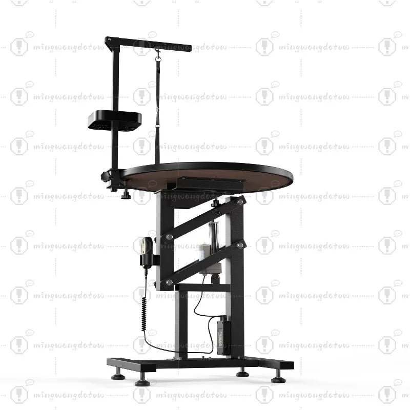 Mesa de Tosa Pneumática para Animais de Estimação, Estação de Tosa Rotativa Redonda, 360 °   Mesa Giratória para Banho de Animais de Estimação, Suporte para Higiene de Cães e Gatos