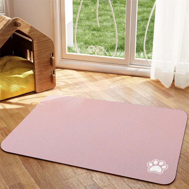 Tapete Absorvente para Alimentação de Animais de Estimação, Tapete para Cães e Gatos para Comida e Água, Fácil de Limpar, Tapetes para Animais de Estimação de Secagem Rápida para Bebedores Desordenados