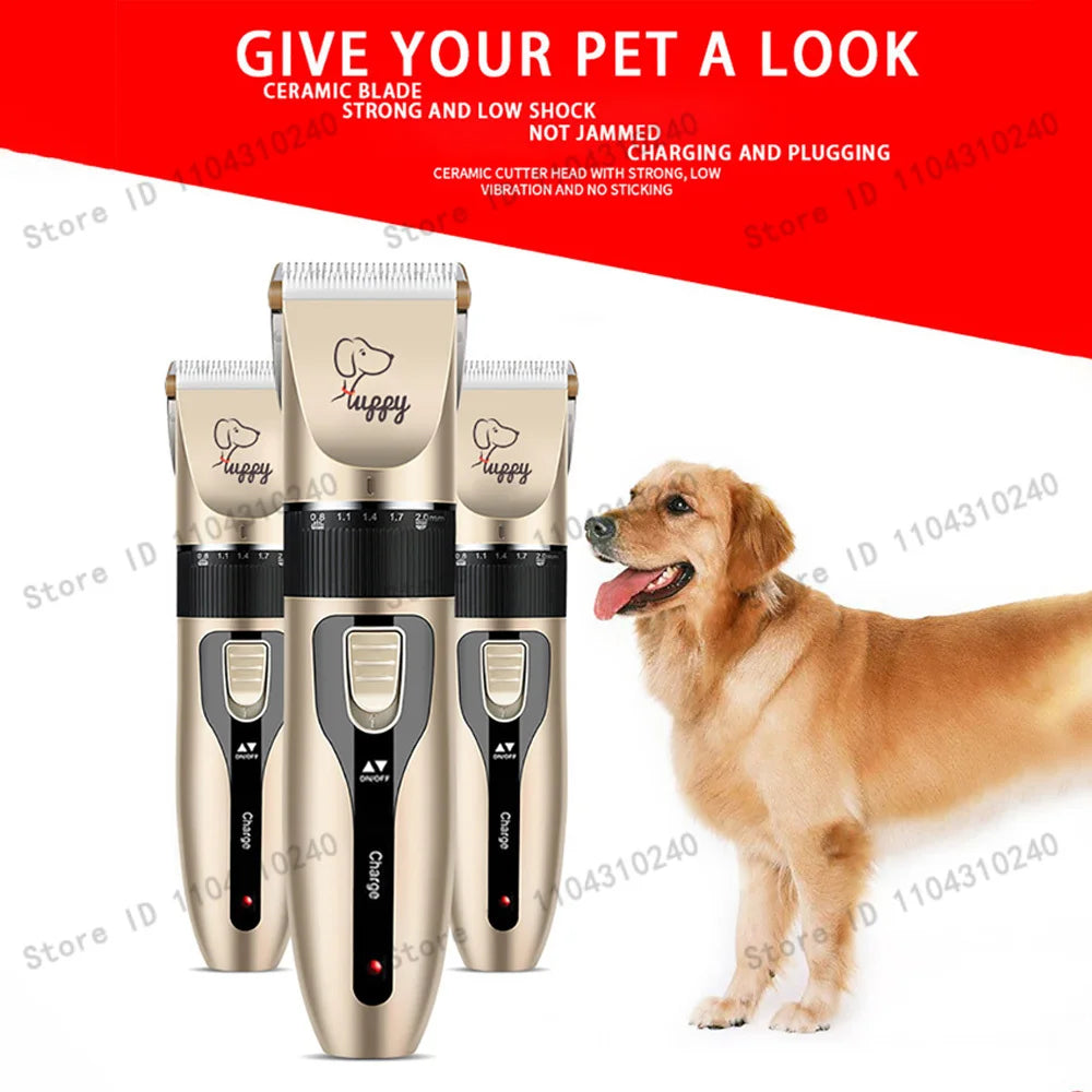 Máquina de cortar cabelo para animais de estimação/gato/coelho, aparador profissional, conjunto de barbeador para animais de estimação, sem fio, recarregável, promoções
