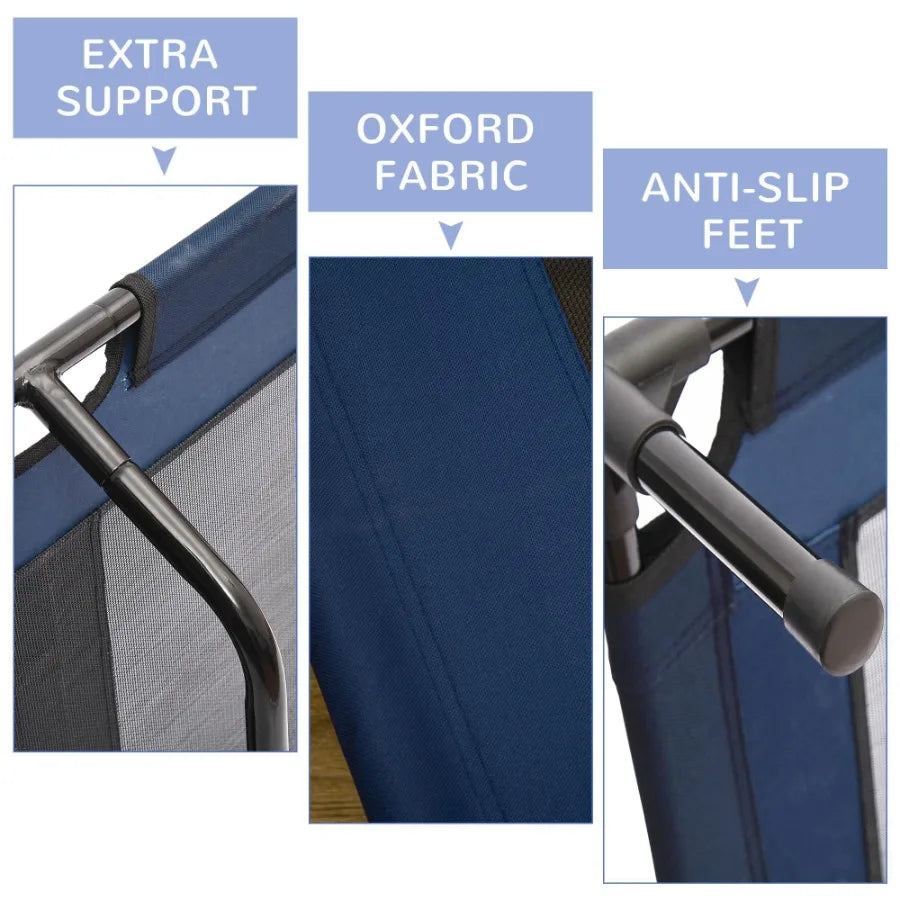 PawHut 36 x 30 Elevated Cooling Summer Dog Cot Pet Bed With Mesh Ventilation Blue