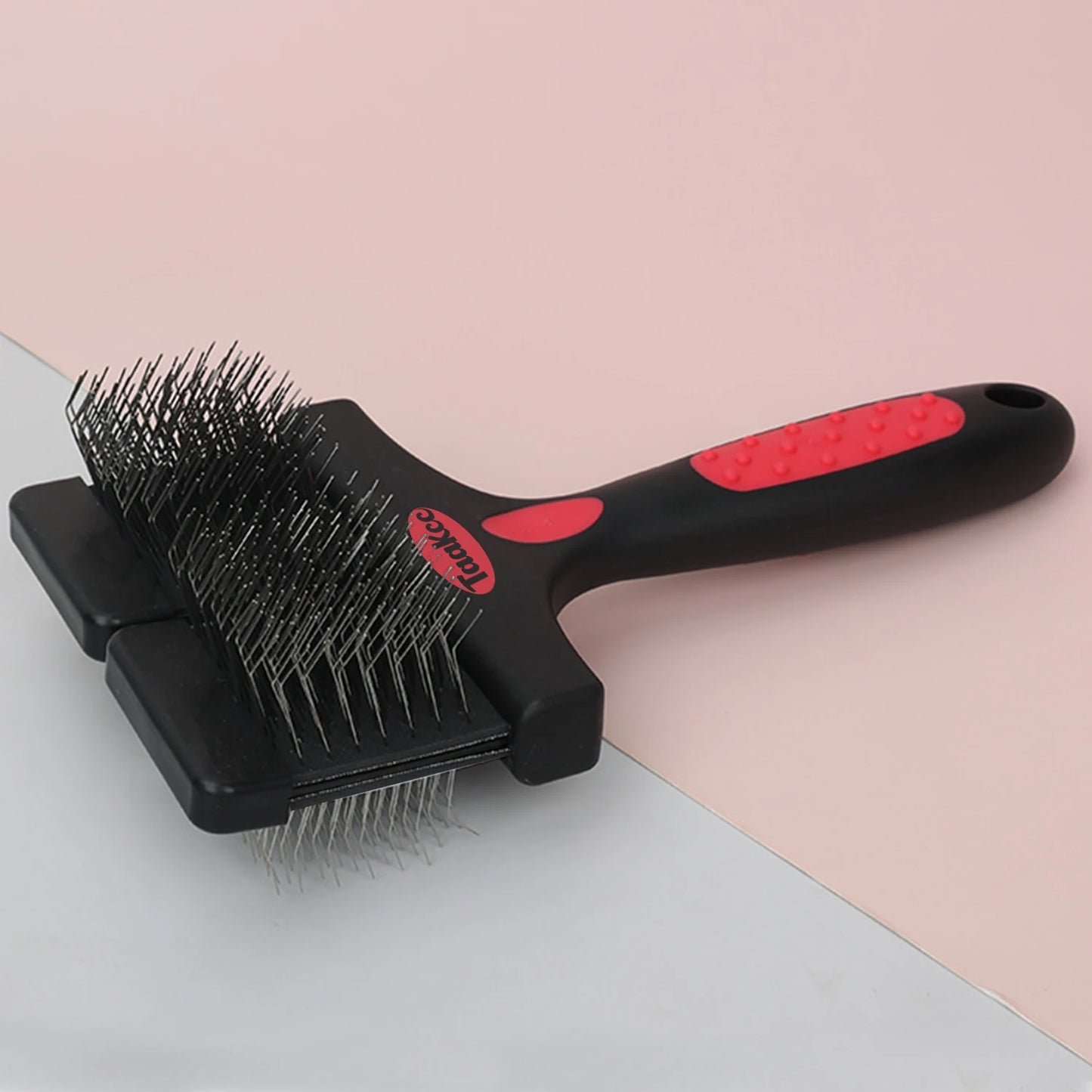 Escova dupla face para animais de estimação, cão, gato, cabelo, cerdas de pele, limpeza, massagem, pente, ferramenta de estilo, escova para cães, suprimentos para animais de estimação
