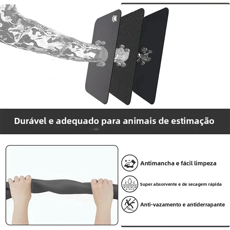 Tapete Absorvente para Alimentação de Animais de Estimação, Tapete para Cães e Gatos para Comida e Água, Fácil de Limpar, Tapetes para Animais de Estimação de Secagem Rápida para Bebedores Desordenados