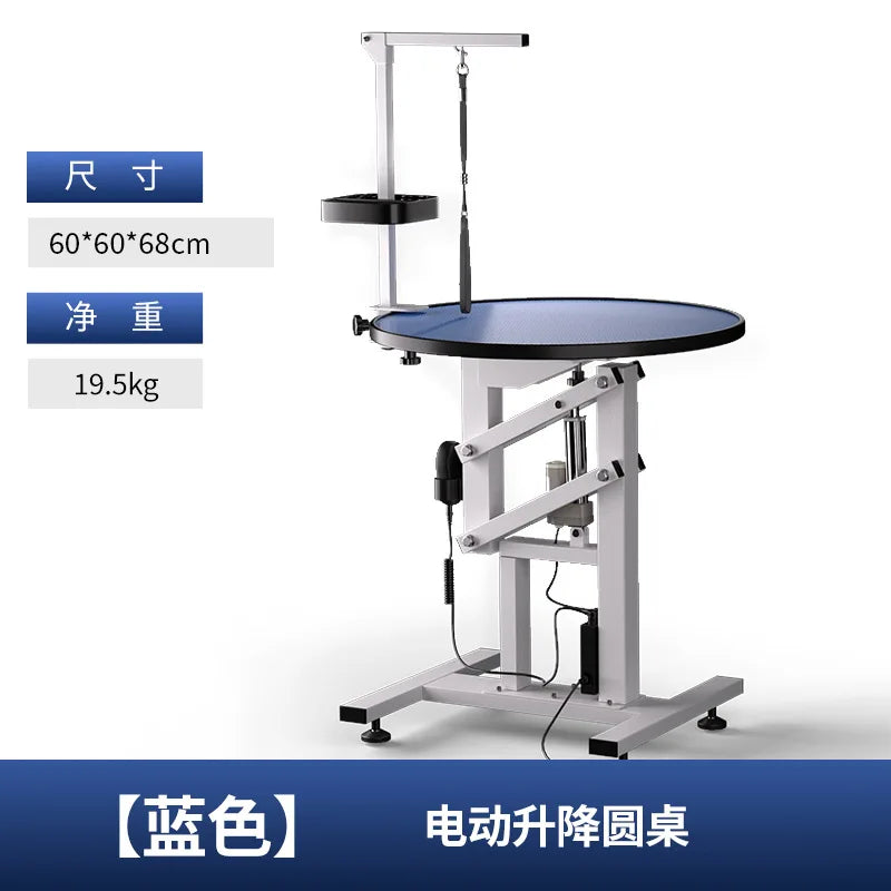 Mesa de Tosa Pneumática para Animais de Estimação, Estação de Tosa Rotativa Redonda, 360 °   Mesa Giratória para Banho de Animais de Estimação, Suporte para Higiene de Cães e Gatos