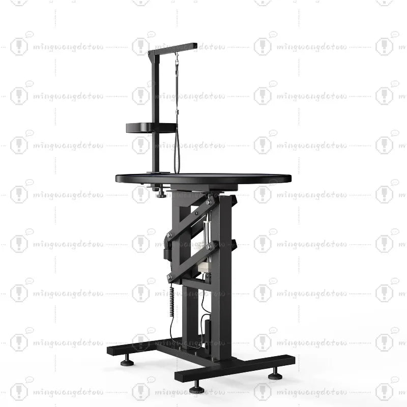 Mesa de Tosa Pneumática para Animais de Estimação, Estação de Tosa Rotativa Redonda, 360 °   Mesa Giratória para Banho de Animais de Estimação, Suporte para Higiene de Cães e Gatos