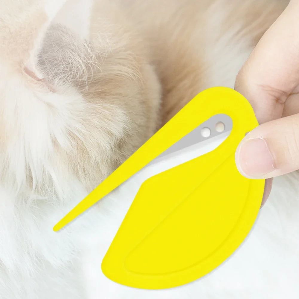 Nó para remoção de pelos de animais de estimação, cachorro 2024, faca sem nó, derramamento, guarnição, inoxidável, efetivamente seguro, acessórios para gatos, tesoura