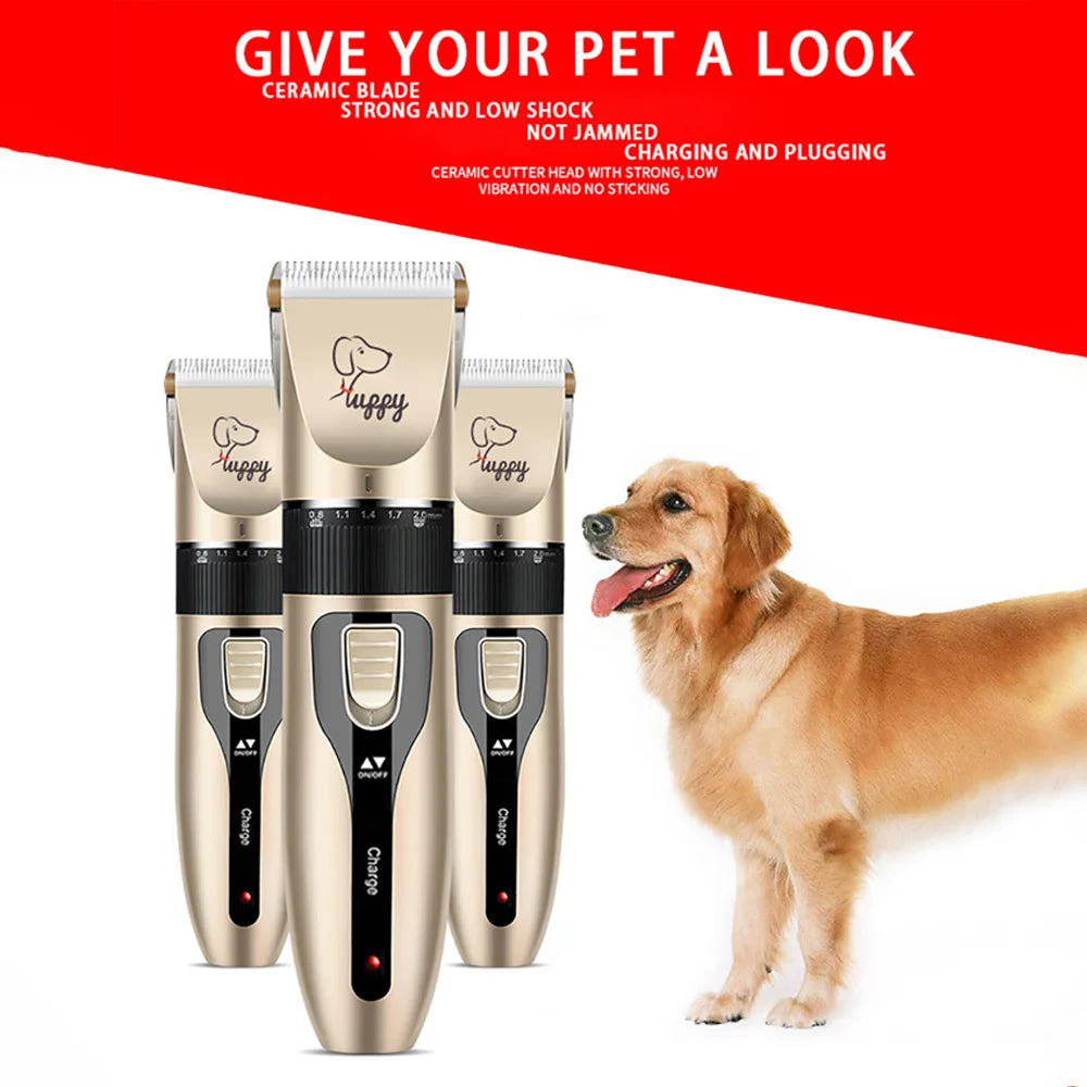 Máquina de cortar cabelo para animais de estimação/gato/coelho, aparador profissional, conjunto de barbeador para animais de estimação, sem fio, recarregável, promoções