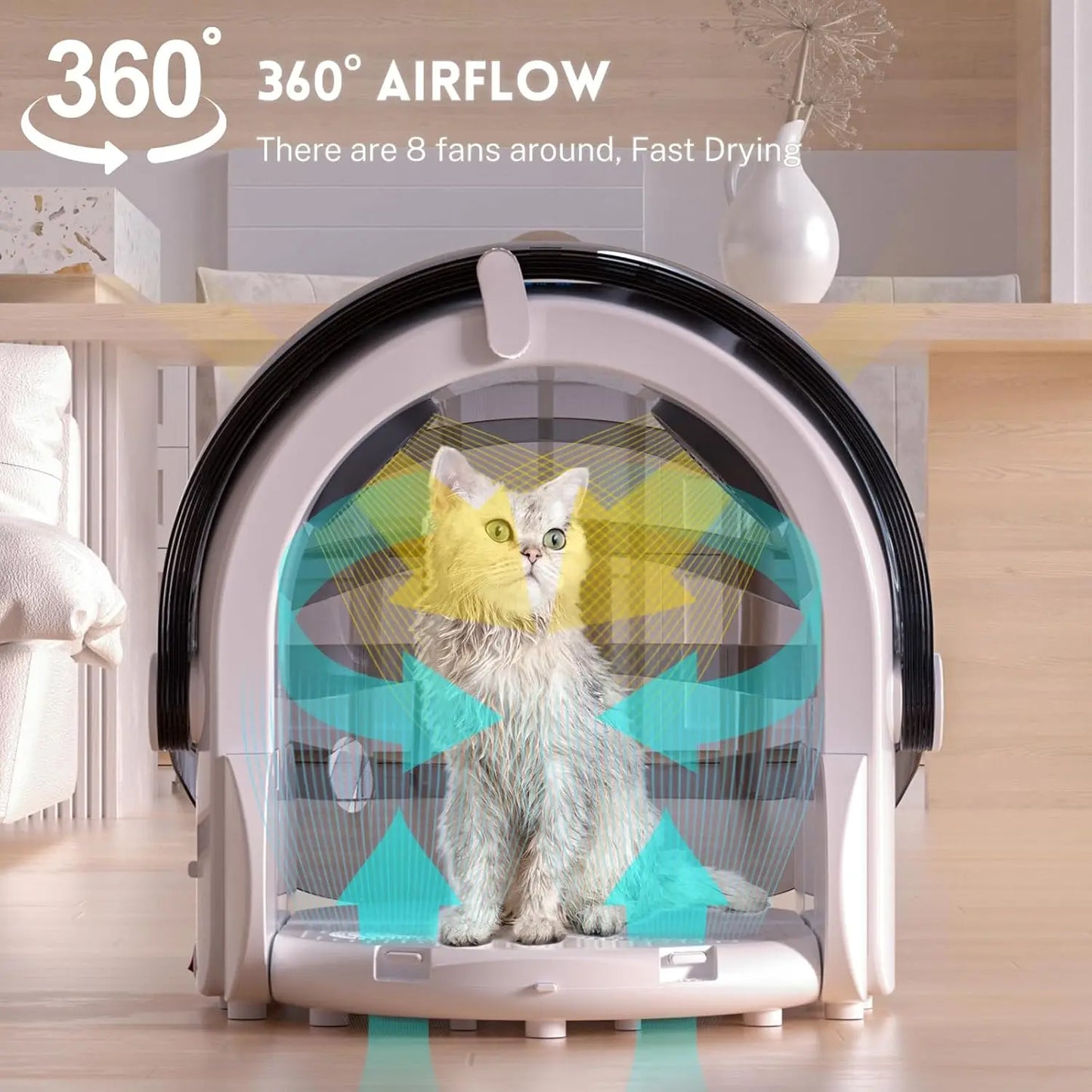 Automatic Smart Dryer Water Blower for Cats Dogs Foldable Pet Bathing Box for Small Animals Stocked Germicidal Grooming Product