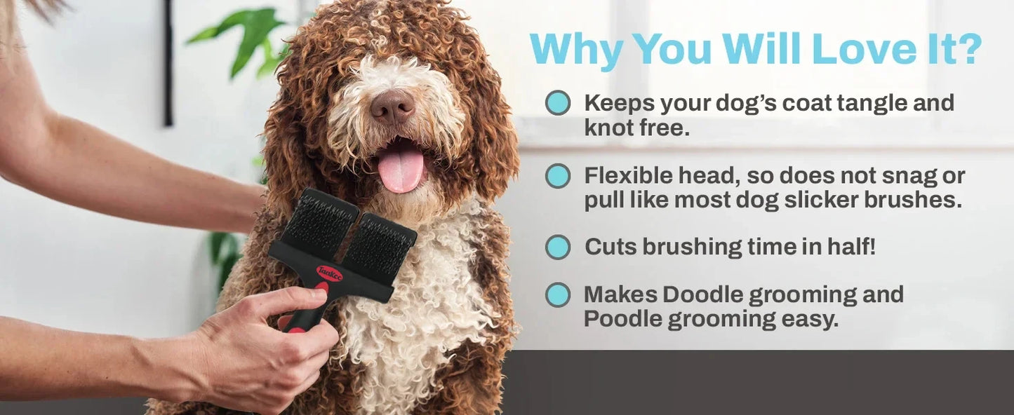 Escova dupla face para animais de estimação, cão, gato, cabelo, cerdas de pele, limpeza, massagem, pente, ferramenta de estilo, escova para cães, suprimentos para animais de estimação