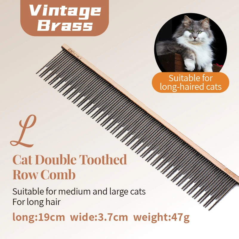 Fenice profissional anti-corrosão pente de aliciamento para cães gatos cônicos pinos de aço inoxidável suprimentos de preparação para animais de estimação