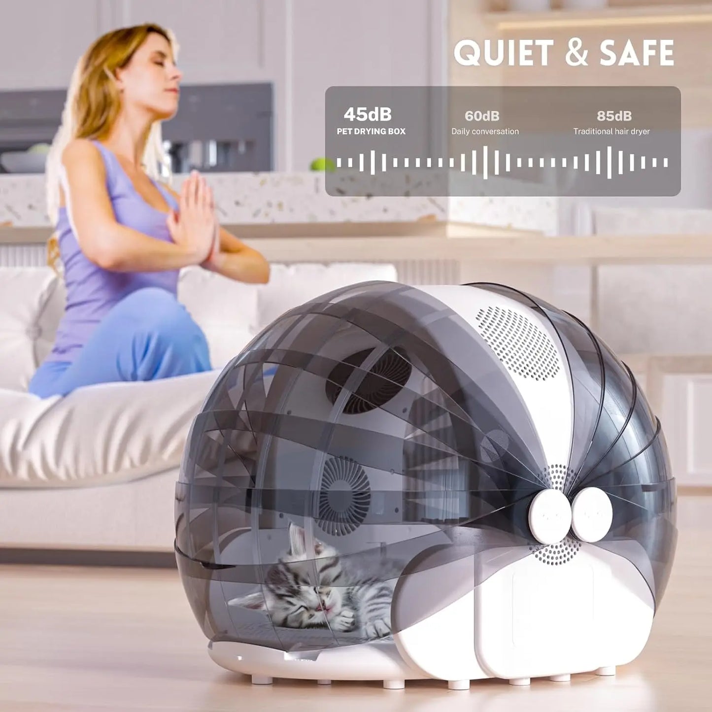 Automatic Smart Dryer Water Blower for Cats Dogs Foldable Pet Bathing Box for Small Animals Stocked Germicidal Grooming Product