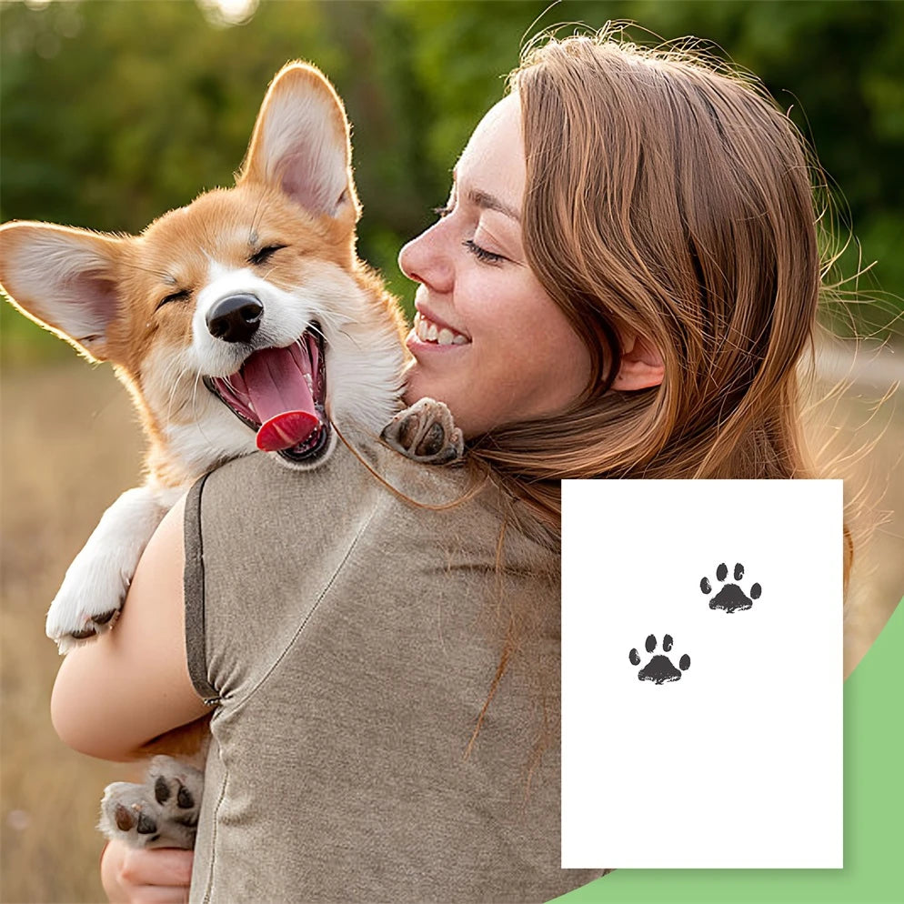 14 PCS Baby Month Newborn Inkless Hand Footprint Kit Paw Print Kit Pet Inkless Hand and Feet Stamp for Dogs 12 Months Baby Month