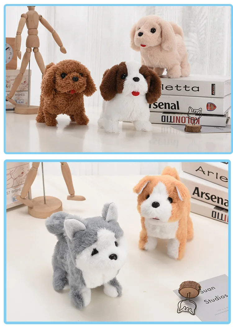 Baby Toy Dogs That Walks and Barks Tail Wagging Plush Interactive Electronic Pets Puppy  Montessori Toys for Girls Toddlers Kids