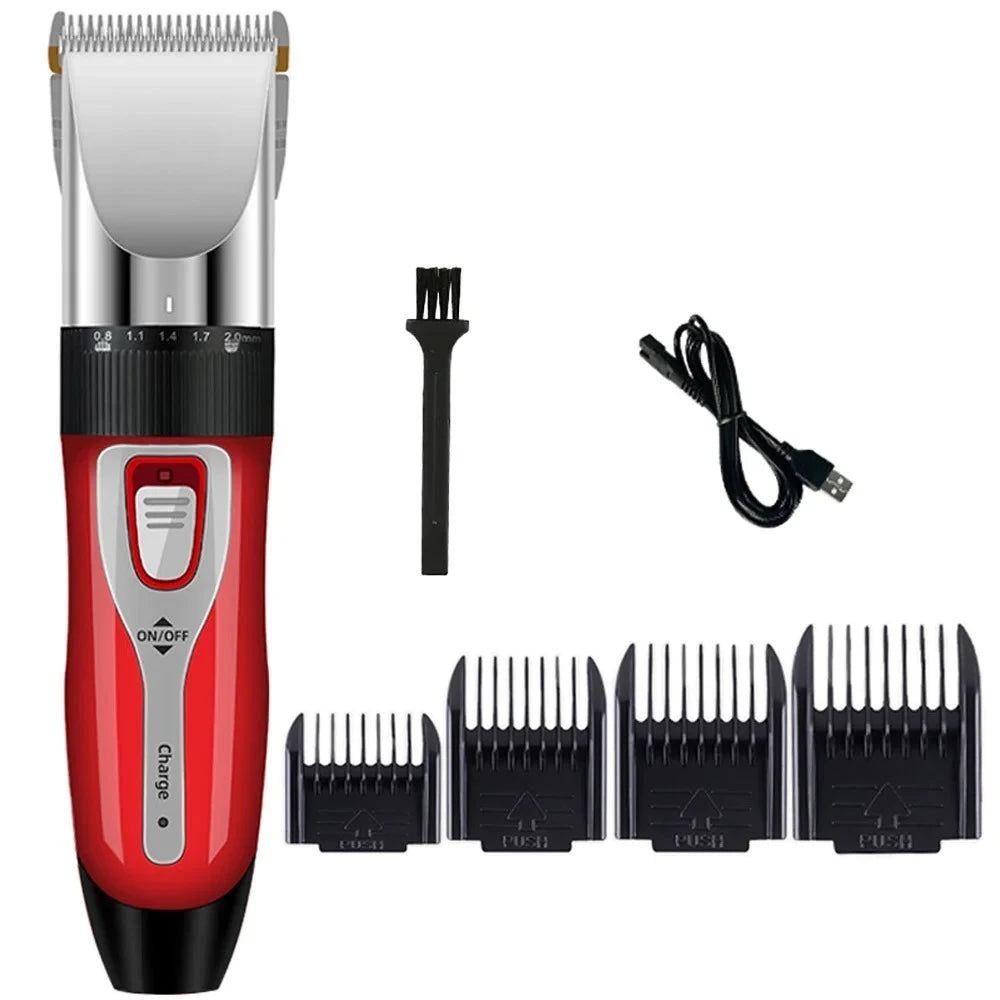 Máquina de cortar cabelo para animais de estimação/gato/coelho, aparador profissional, conjunto de barbeador para animais de estimação, sem fio, recarregável, promoções