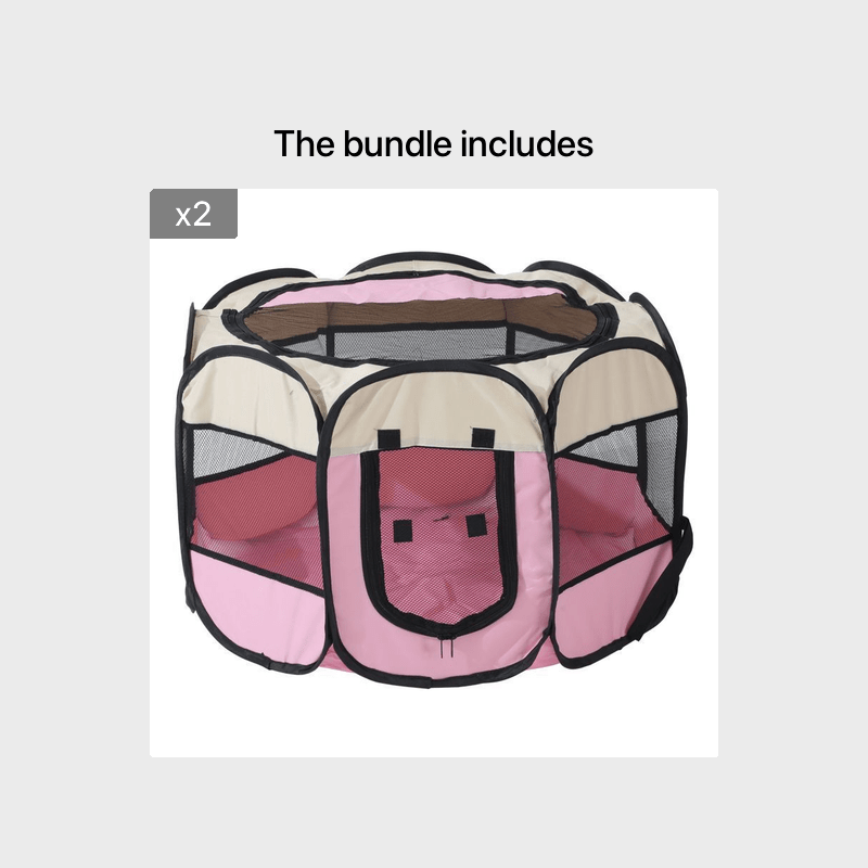 Octagonal Pet Fence Tent Oxford Cloth Scratch-Resistant Foldable Dog Cage for Dogs and Cats, Kennel Nest