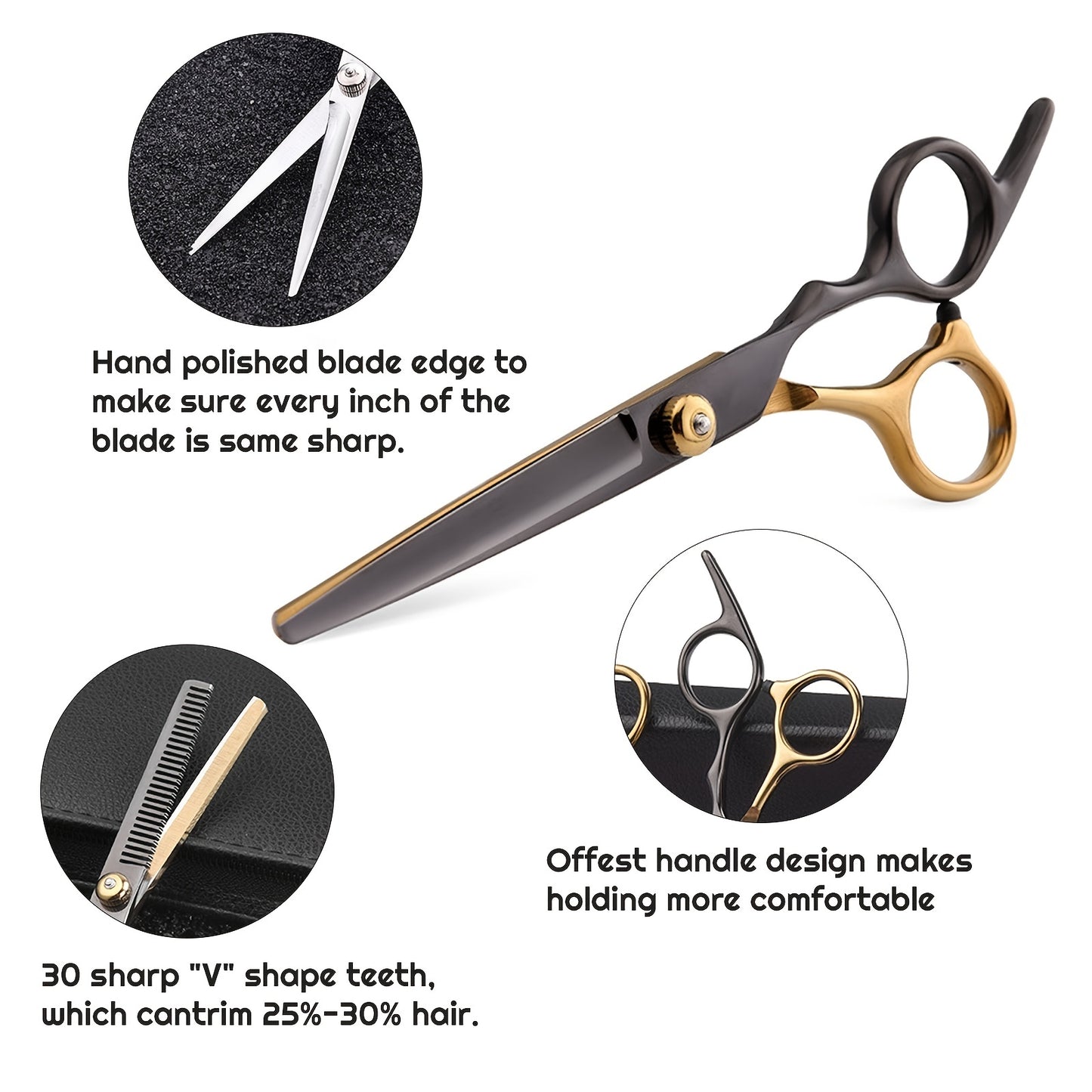 Hair Cutting Scissors, Professional Barber Shears Set with Hair Scissors Thinning Shears, for Men Women Pet