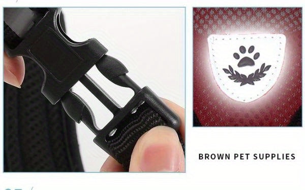 Reflective Pet Harness And Leash Set For Dogs And Cats, Adjustable Puppy Cat Vest Harness With Soft Mesh