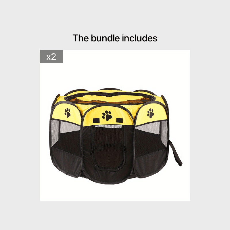 Octagonal Pet Fence Tent Oxford Cloth Scratch-Resistant Foldable Dog Cage for Dogs and Cats, Kennel Nest