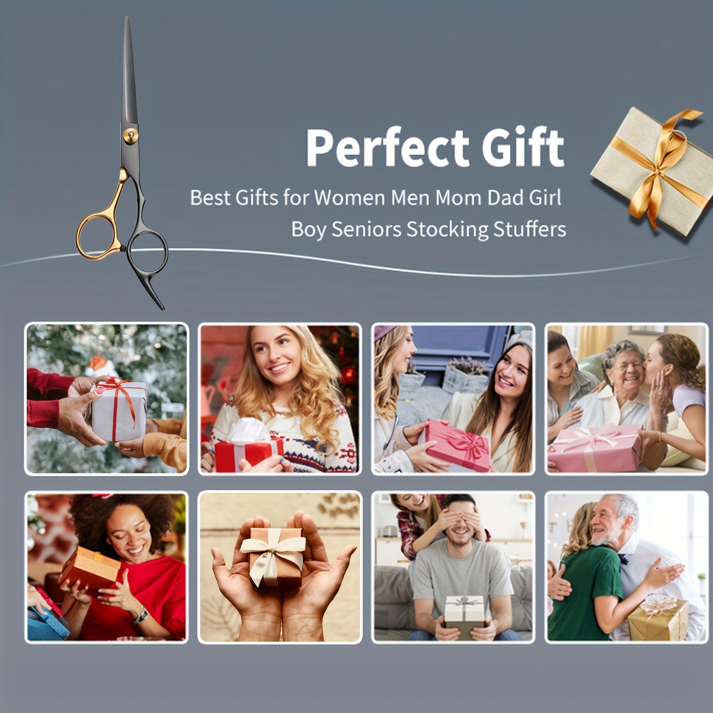 Hair Cutting Scissors, Professional Barber Shears Set with Hair Scissors Thinning Shears, for Men Women Pet