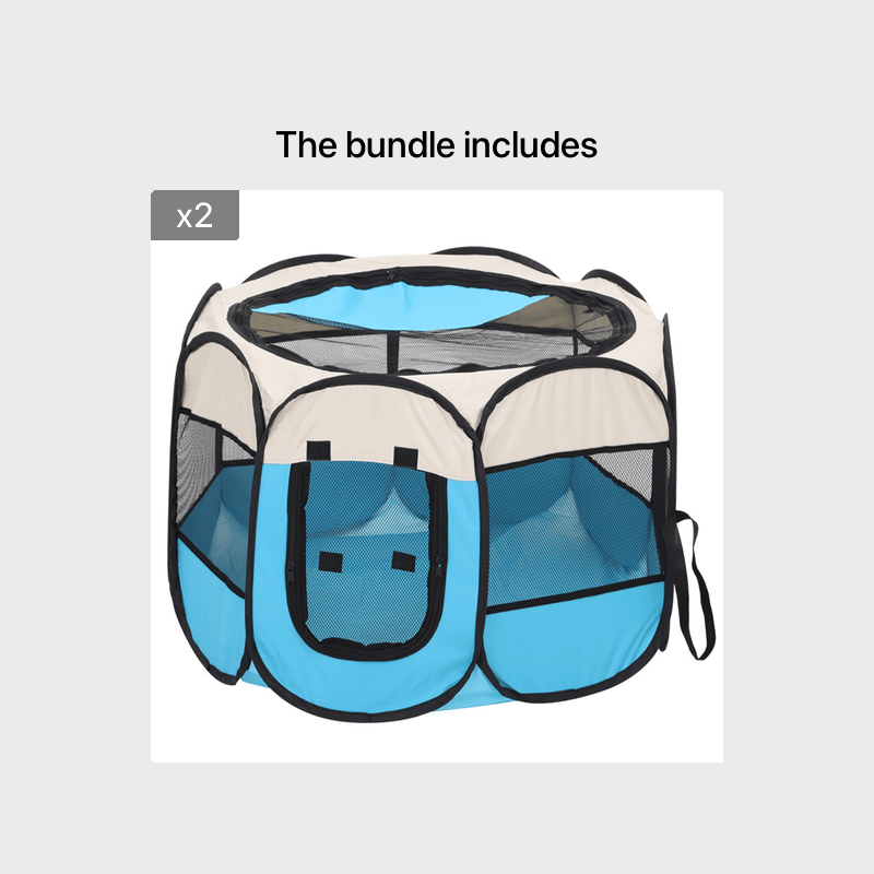 Octagonal Pet Fence Tent Oxford Cloth Scratch-Resistant Foldable Dog Cage for Dogs and Cats, Kennel Nest